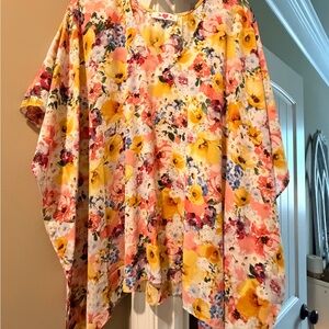 Buddy Love Vibrant Floral Tunic in Yellow and Pink